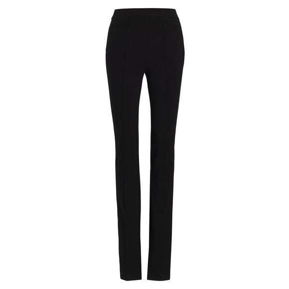Helmut Lang Black Rayon Split-Hem Legging Pants Size 4 - Picture 1 of 5
